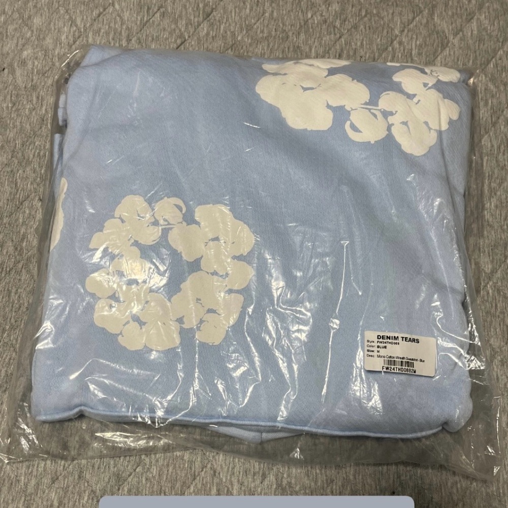 Denim Tears Light Blue Floral Sweatshirt